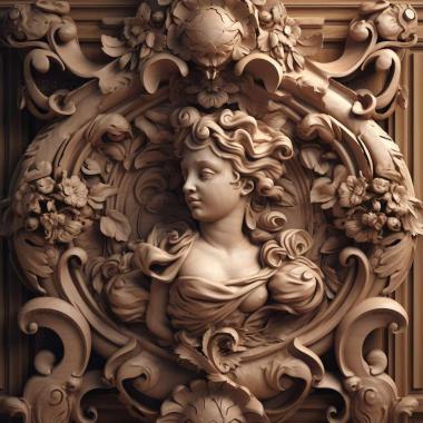 Patterns and decorations stl rococo 1 3d model